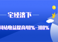 宅经济下，如何让网站收益提高40%-300%？