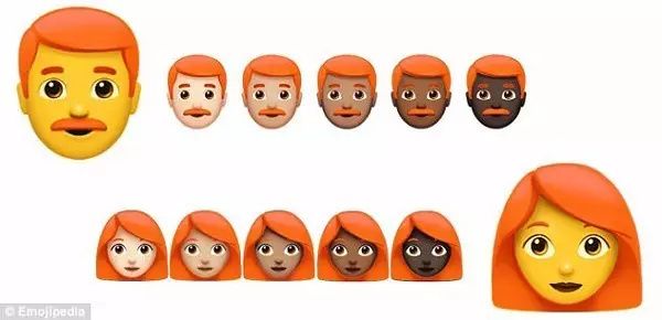 Emoji又出新表情了！光头和红发人士也将拥有专属表情